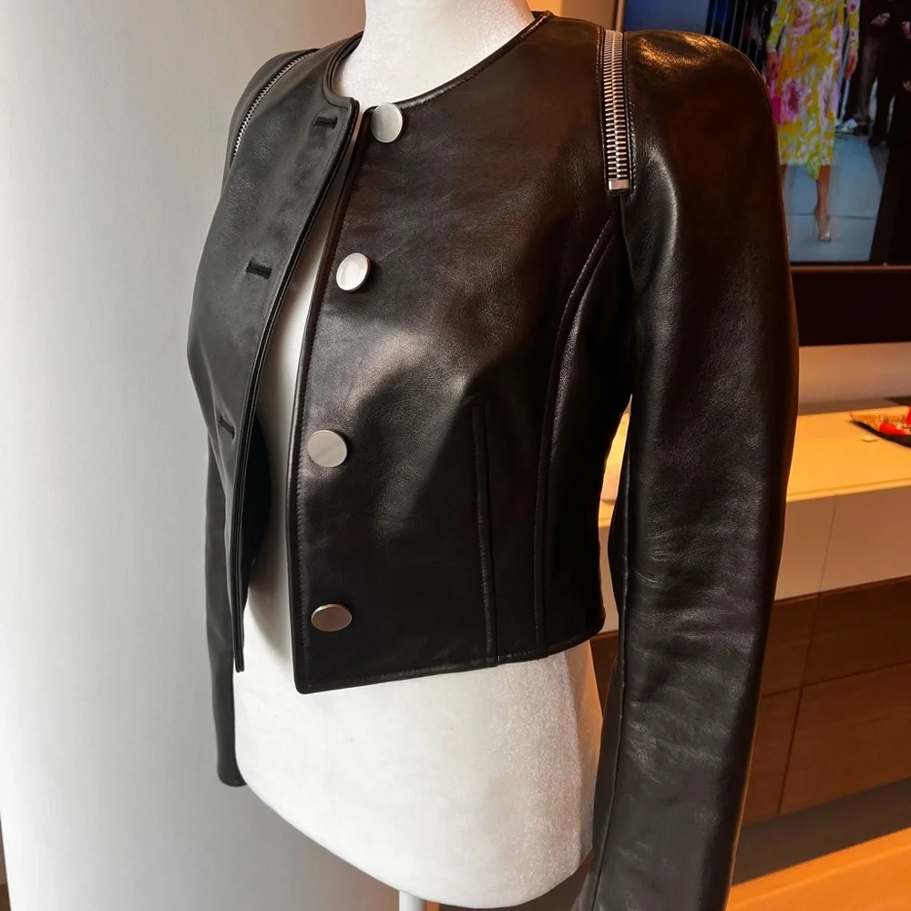 Alexander Wang Leather Jacket NWT - Picture 3 of 7